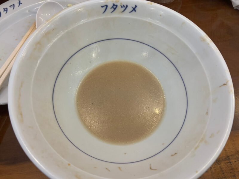 極濃湯麺フタツメ前橋店｜完食